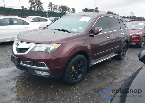 2012 Acura Mdx Technology Package z USA, uszkodzony, nr VIN 2HNYD2H33CH522956